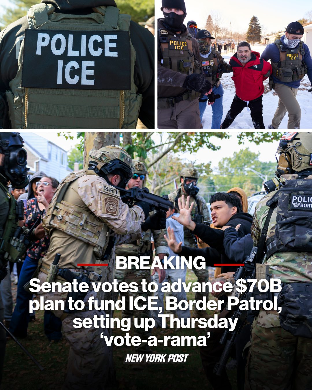 Senate Advances $70 Billion ICE and Border Patrol Funding Bill in Party-Line Vote