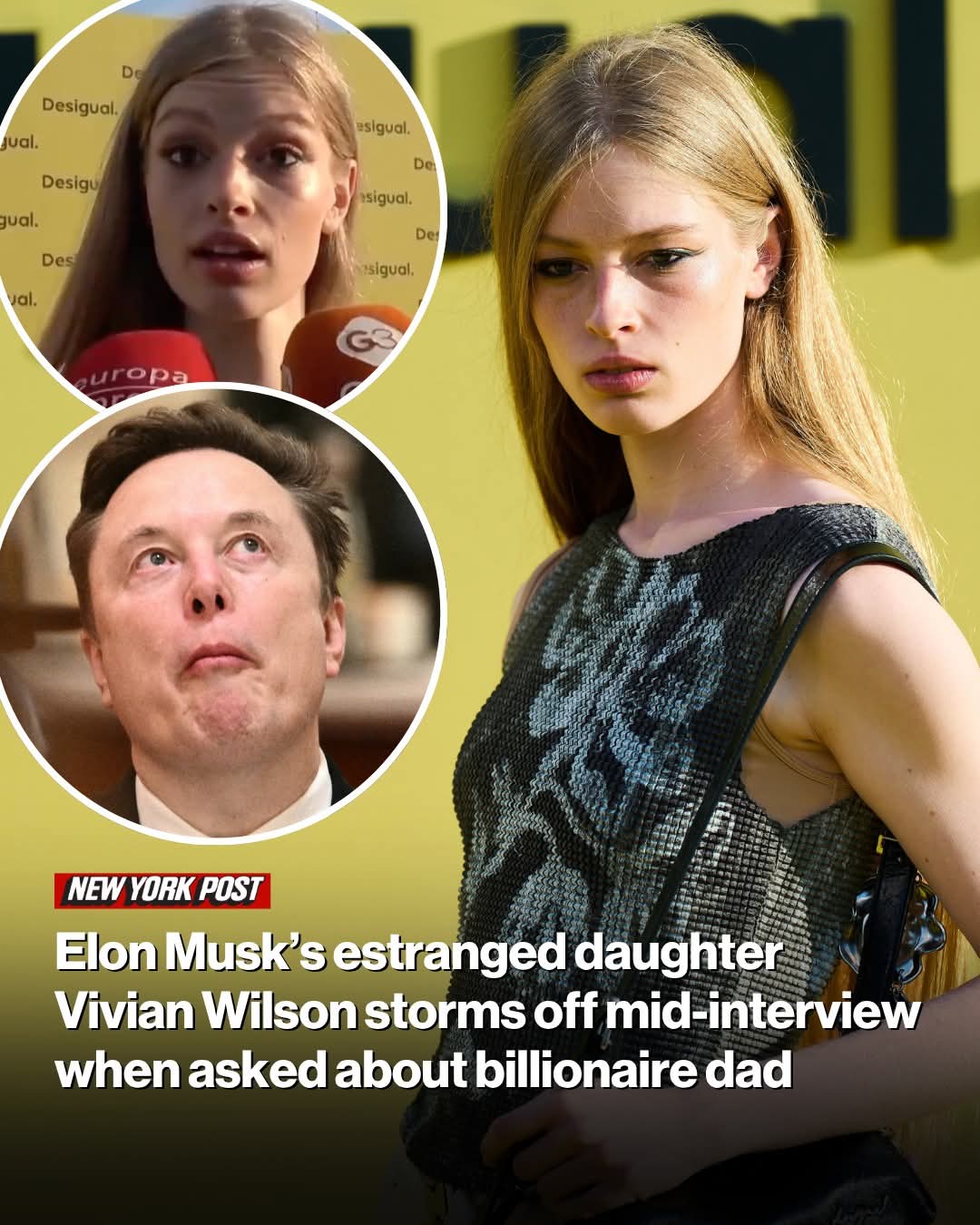 Vivian Wilson Walks Out Mid-Interview After Reporter Calls Elon Musk "The Best" at Ibiza Event