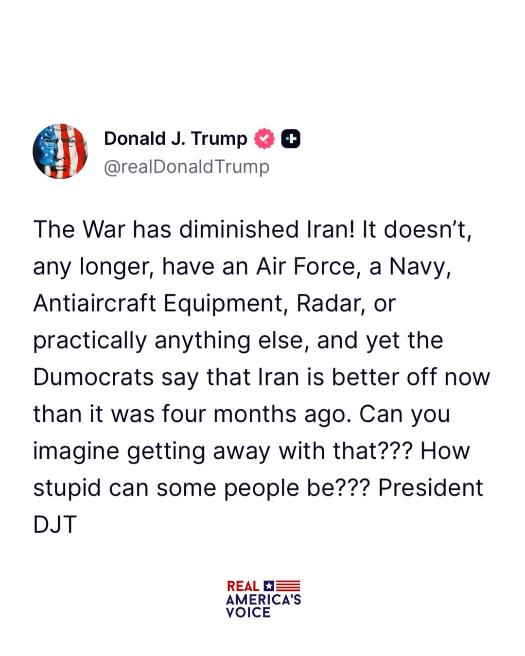 Trump Says Iran Has Been Militarily Weakened Amid Ongoing Political Debate Over Middle East Policy