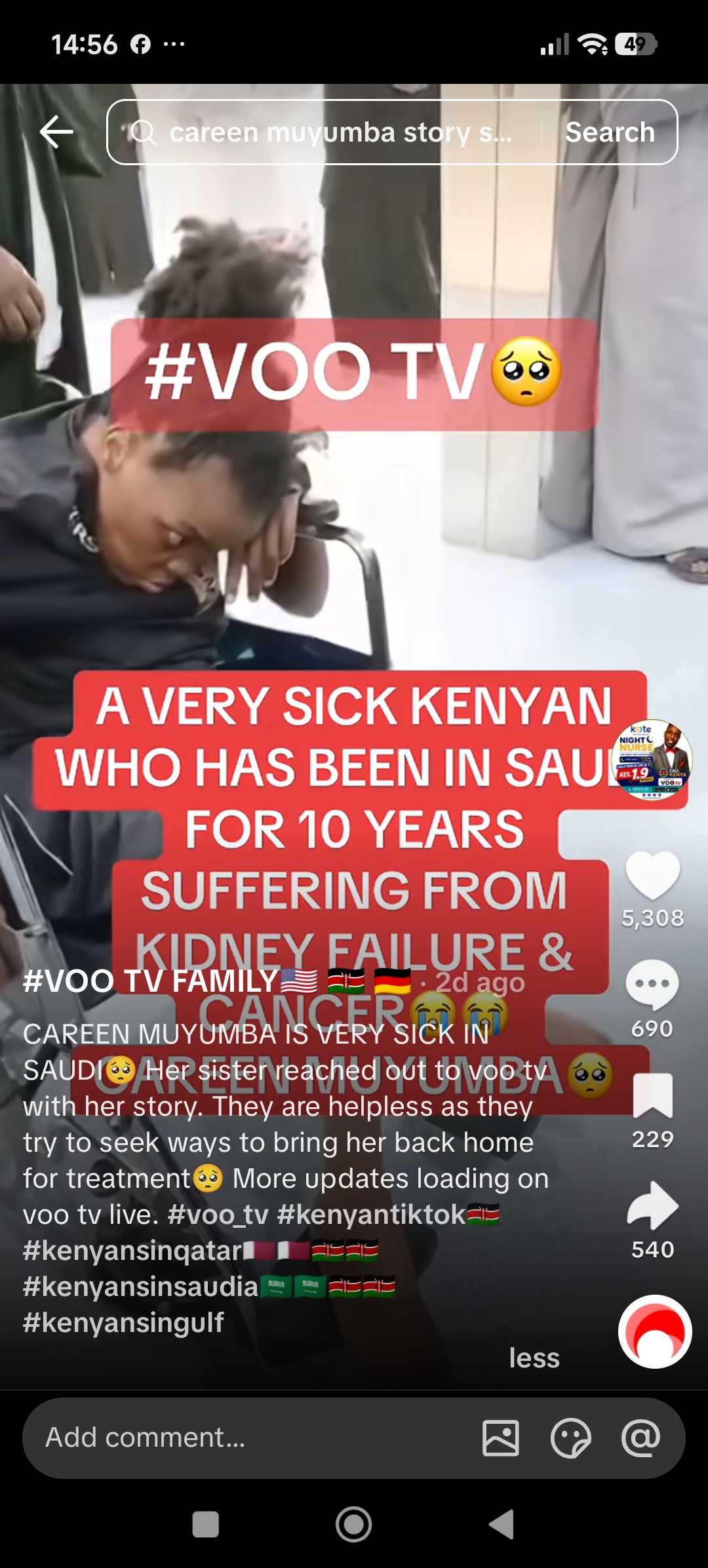Kenyan Woman in Saudi Arabia Appeals for Help Amid Reported Kidney Failure and Cancer Battle