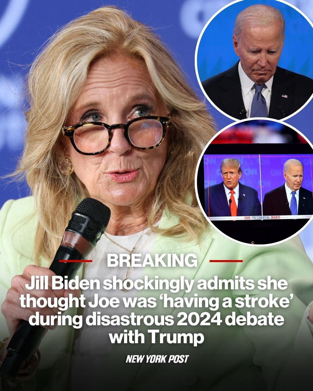 Jill Biden Says She Feared Joe Biden Was Having a Stroke During 2024 Debate With Donald Trump